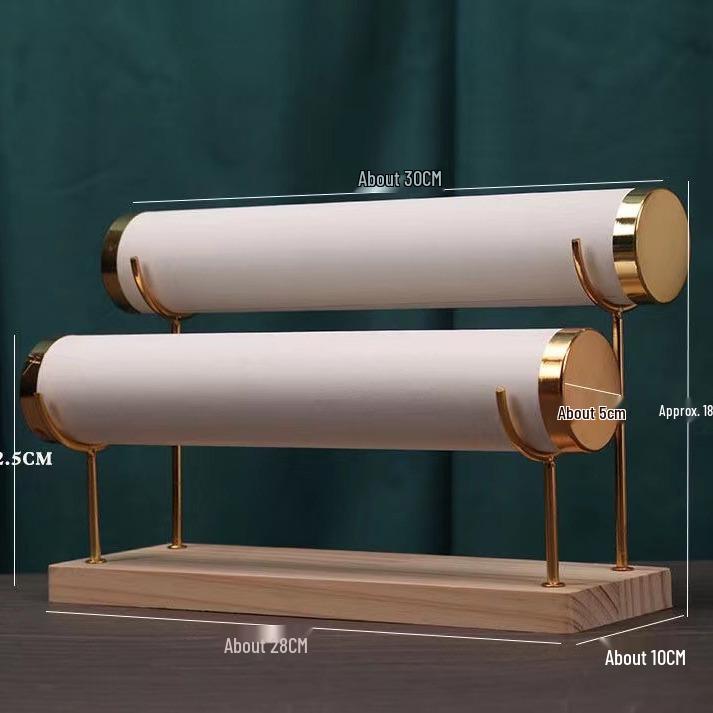 Бархатная подставка для ювелирных изделий: Массив дерева, одно/двухъярусный для браслетов и часов