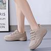 Fashion 2025 Hot Sale PU Women's Vulcanize Shoes Outdoor Versatile Low Heel Lace Up Women Sneakers Comfortable Ladies Casual Shoes