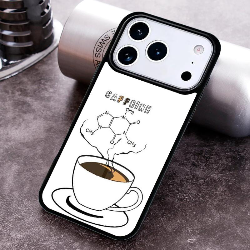 Наука Химия Кофеин Чехол для телефона Для iPhone 17,16e,15,14,13,12,11,Mini,Pro,MAX Мягкий силиконовый чехол