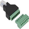 2 Pcs 6-Core Crystal Head RJ12 Male Adapter Green 6P6C Telephone Connector  Cable Audio
