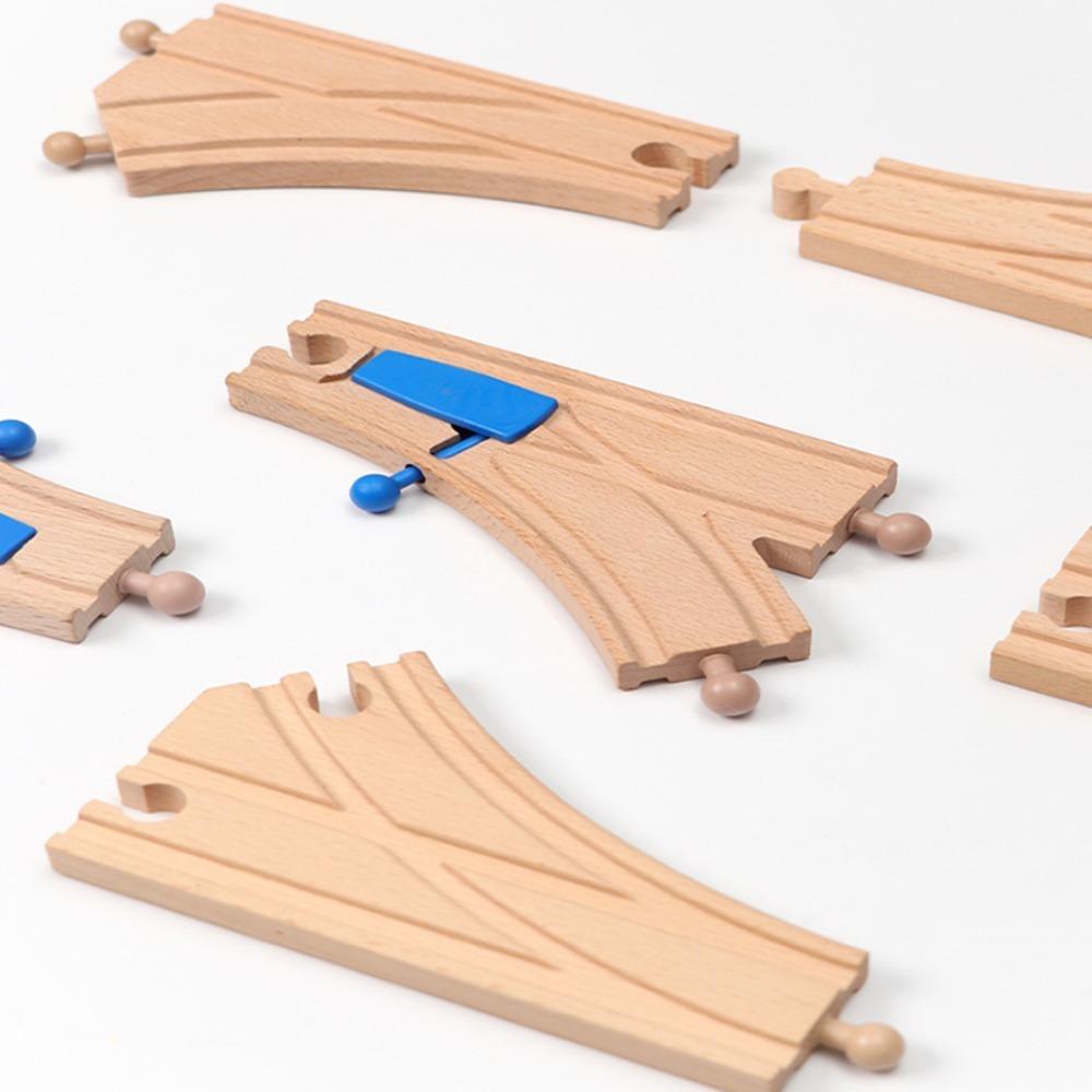 Toys Track Connector Toys Wooden Track Accessories Train Track Toys Wooden Track Railway Toys