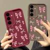 Розовый бант TPU чехол для Samsung Galaxy A56 A36 A26 A55 A17 A16 A15 A35 A25 A54 5G S25 Edge S22 S23 Ultra S24 FE Чехол для телефона