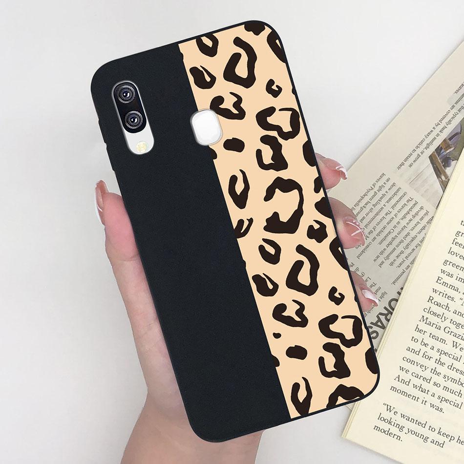 Leopard Print Case For Samsung A40 Phone Cover Soft Silicone Matte Cases For Samsung Galaxy A40 A 40 SM-A405F Bumper Funda Capa