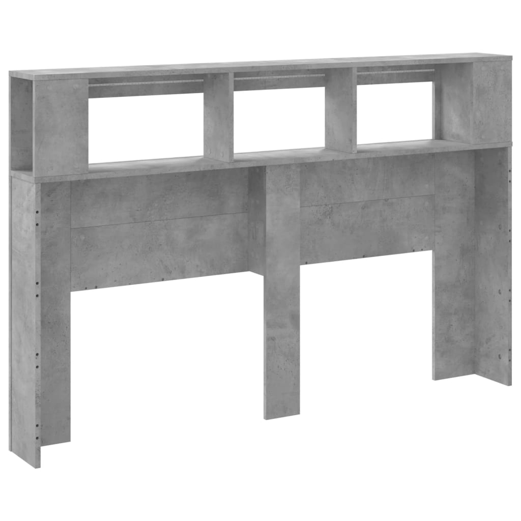 Wezgłowie Łóżka Z Led, Szarość Betonu, 160X18,5X103,5 Cm