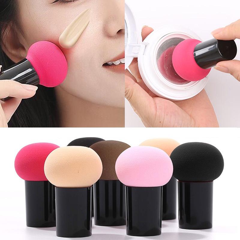1 Pc Cute Makeup Face Coverup Mushroom Head Sponge Powder Puff Comfortable Hygiene Fashion Cosmetic