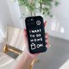 Чехол для телефона из мягкого ТПУ с рисунком "Иди домой" для iPhone 17 Air 16 15 14 Pro Max Plus 13 12 Mini 8 7 X Xs Задняя крышка