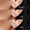 Real 0.1-2CT Test Passed Moissanite Diamond Studs Earrings for Women S925 Silver Platinum Plated Bride Wedding GRA Fine Jewelry