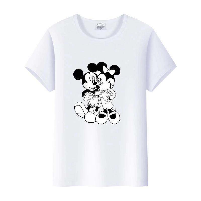 Vintage Disney Cartoon Men Tshirt Tops Summer Blouses Women Short Sleeve T-shirt Gothic Tee Ladies Mickey Mouse Graphic Clothes