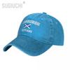 Flag of Scotland Edinburgh Unisex Adult Charcoal Washed Denim Baseball Cap Unisex Classic Vintage Cotton Dad Patriotic Trucker Hat