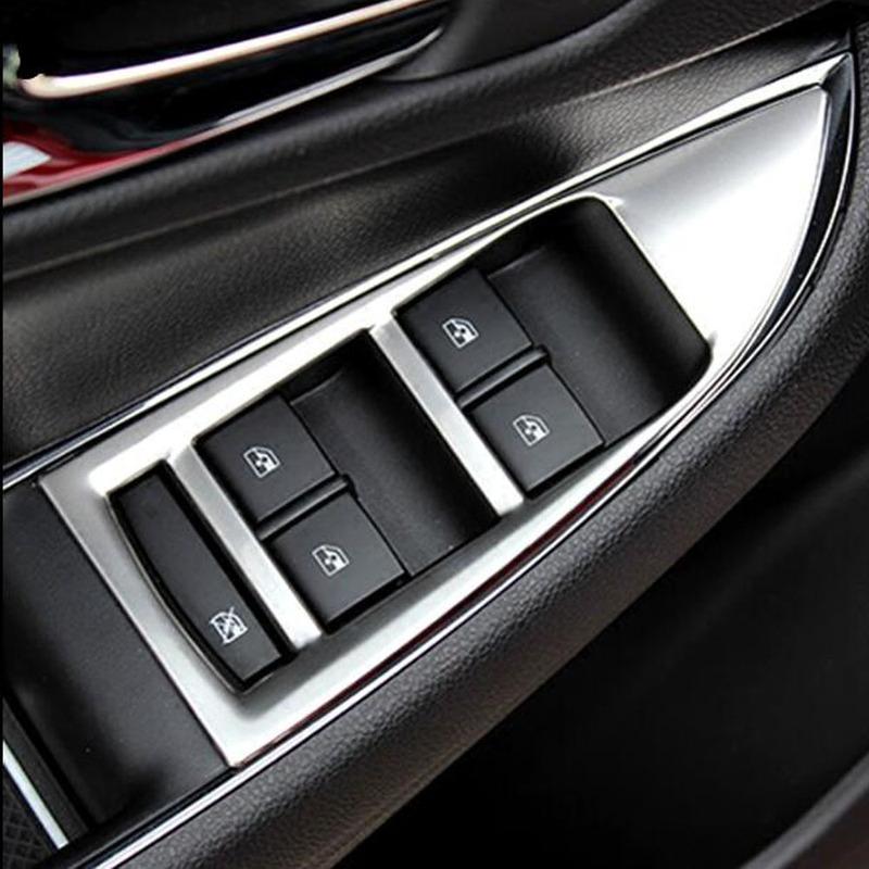 For Chevrolet Cruze Sedan 2017 2018 Door Armrest Window Glass Lift Switch Button Panel Cover Trim Frame 4pcs