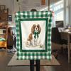 1PC Dog Letter Pattern Flannel Blanket Suitable For All Seasons for Lunch Break Warmth and Comfort Halloween Gifts Holiday Present