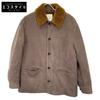 ESTNATION Dark Brown Boa Color Suede Jacket Coat M BrownUsed