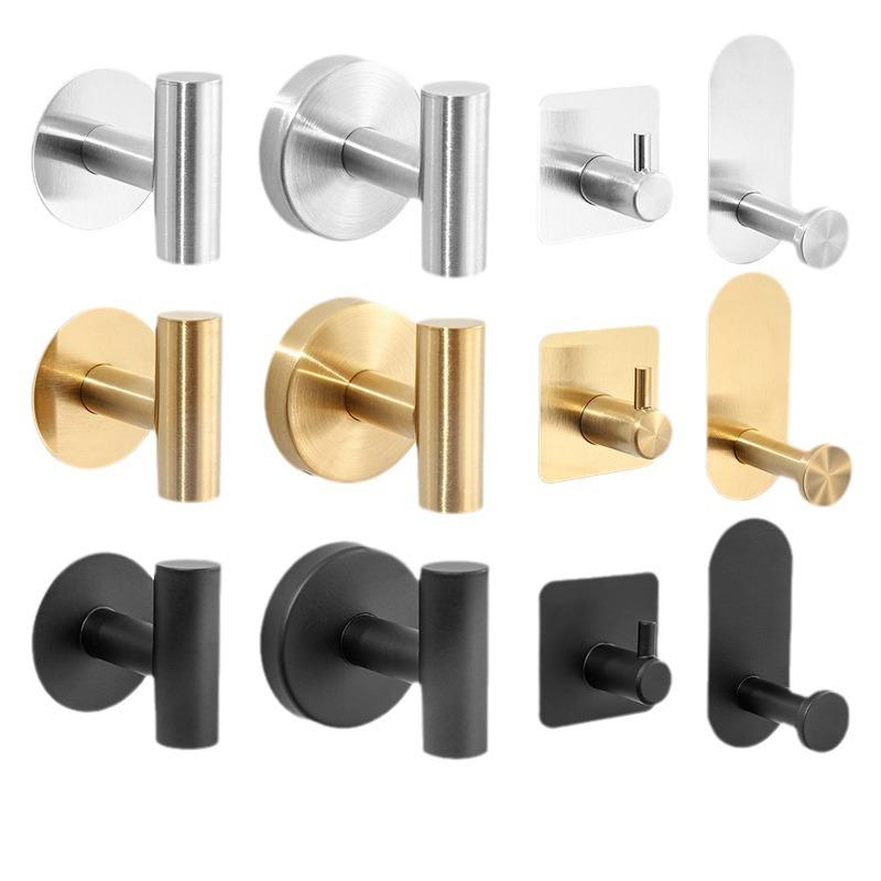 Крючок-присоска из нержавеющей стали с прочным клеем — идеально подходит для одежды, пальто и многого другого