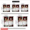 2D Flat Printing 2pcs Merry Christmas Popular Drapes Red and Gold Ball Pine Branch Snowflake Versatile Polyester Without