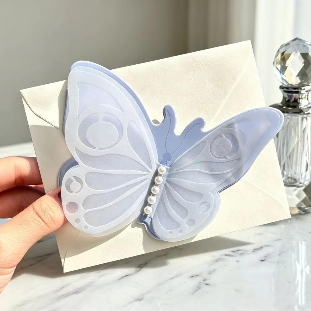Sweet Design Butterfly Greeting Card Pearl Accessories Valentine's Day Card Party Invitation