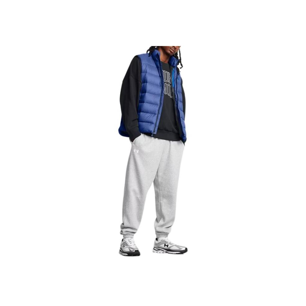 Under Armour Rival Fleece Брюки-лужи Модные Удобные Мягкие Приятные к коже Однотонные Брюки с манжетами Повседневные Мужские брюки Белый Серый 1383097-011