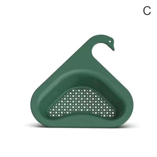 Sink Drain Basket Hanging Drain Rack Filtering Safe Durable Creative Swan Design Wet Dry Waste Separate Kitchen Accessories
