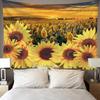 Подсолнух Гобелен Настенный Декор Яркий Цветочный Принт Идеальный Подарок для Комнаты в Общежитии Спальни Гостиной