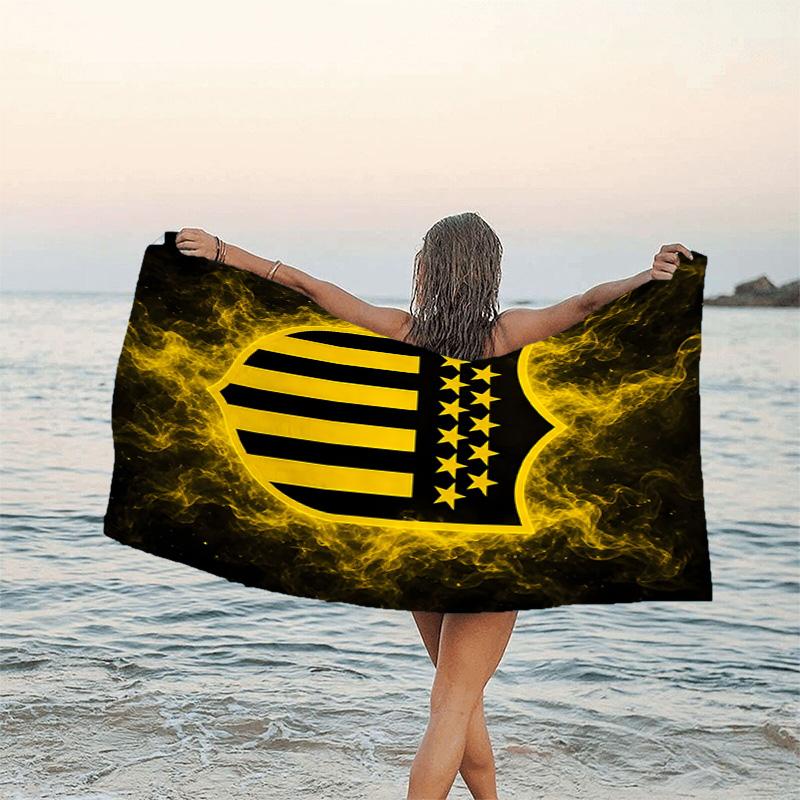 1pc Penarol Beach Towel, Beach and Seaside Swimming Pool Equipment, Fashion Pattern, Rectangular, Travel Essentials