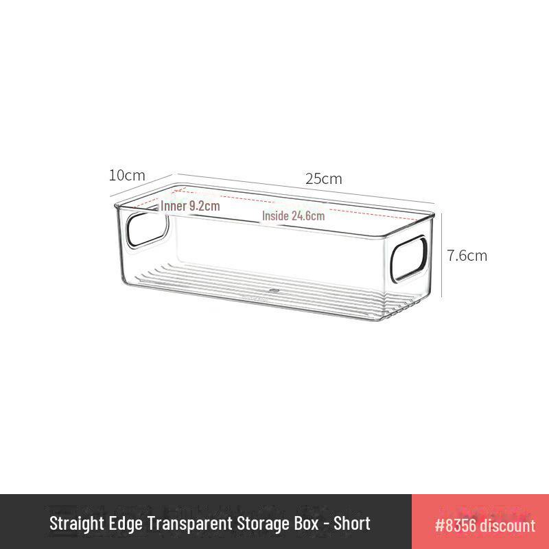 Transparent Acrylic Desktop Storage Box: Rectangular Mirror Cabinet for Cosmetics, Stationery, or Kitchen Essentials