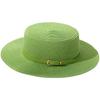 Grass green flat top top top hat straw hat ladies summer beach hat sunshade vacation seaside hat flat brim jazz hat