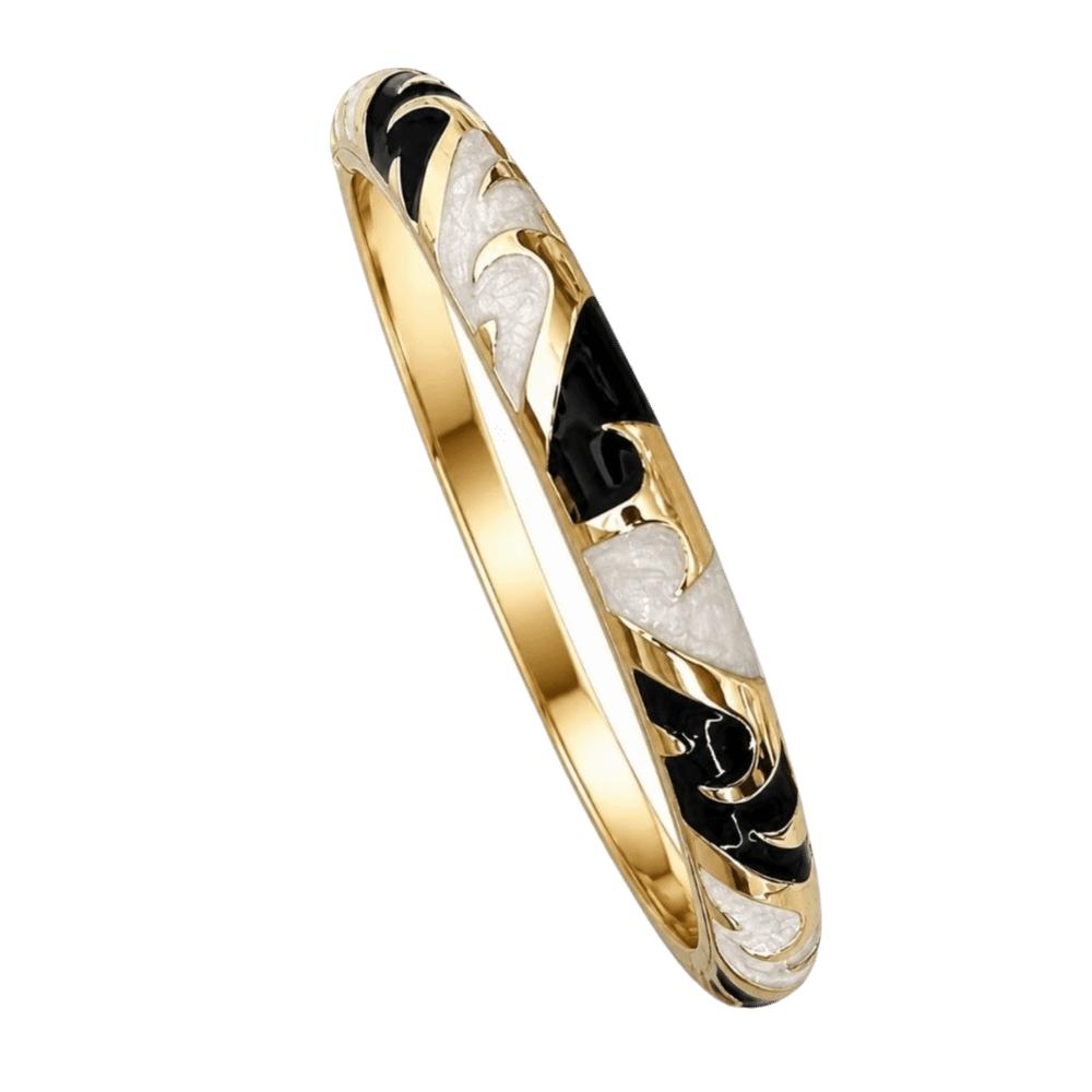 Classic Flower Crystal Bangle Enamel Women's Hand Bracelet Bohemian Vintage Cloisonne Bangle Women