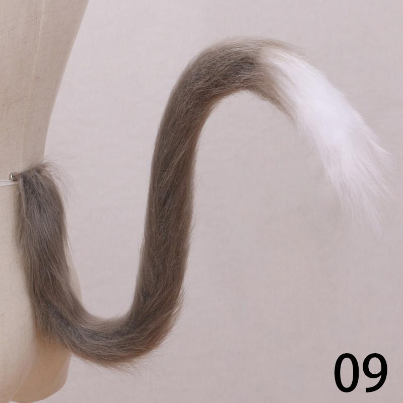 1PC Fox Cosplay Upturned Accessories Cat Tail Long Plush Simulation Beast Kids Lolita Costume Wolf