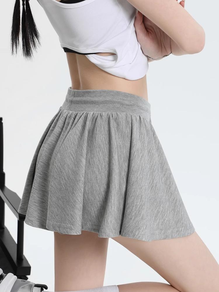 Танцевальная спортивная повседневная свободная мини-юбка с завязками на резинке для лета для йоги, дышащая юбка для бега, облегающая юбка А-силуэта