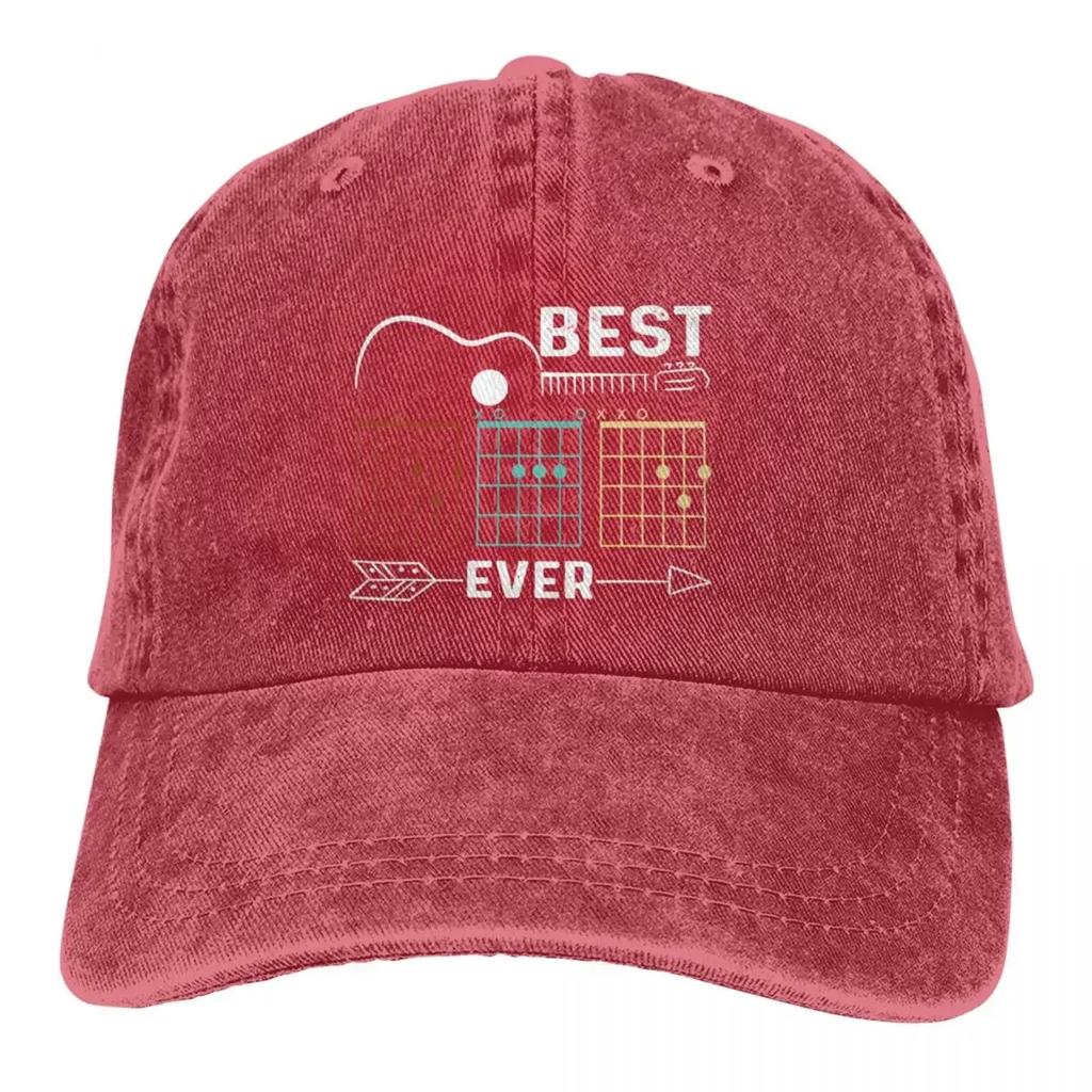Летняя кепка с солнцезащитным козырьком Best Dad Chord Hip Hop Caps Guitar Rock Cowboy Hat Peaked Trucker Dad Hats