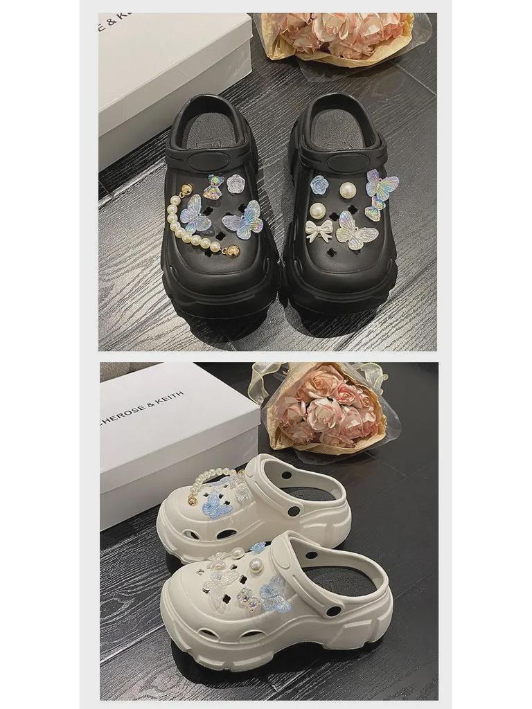 Женские летние босоножки на толстой подошве с противоскользящим покрытием, увеличивающие рост, 2024 г.