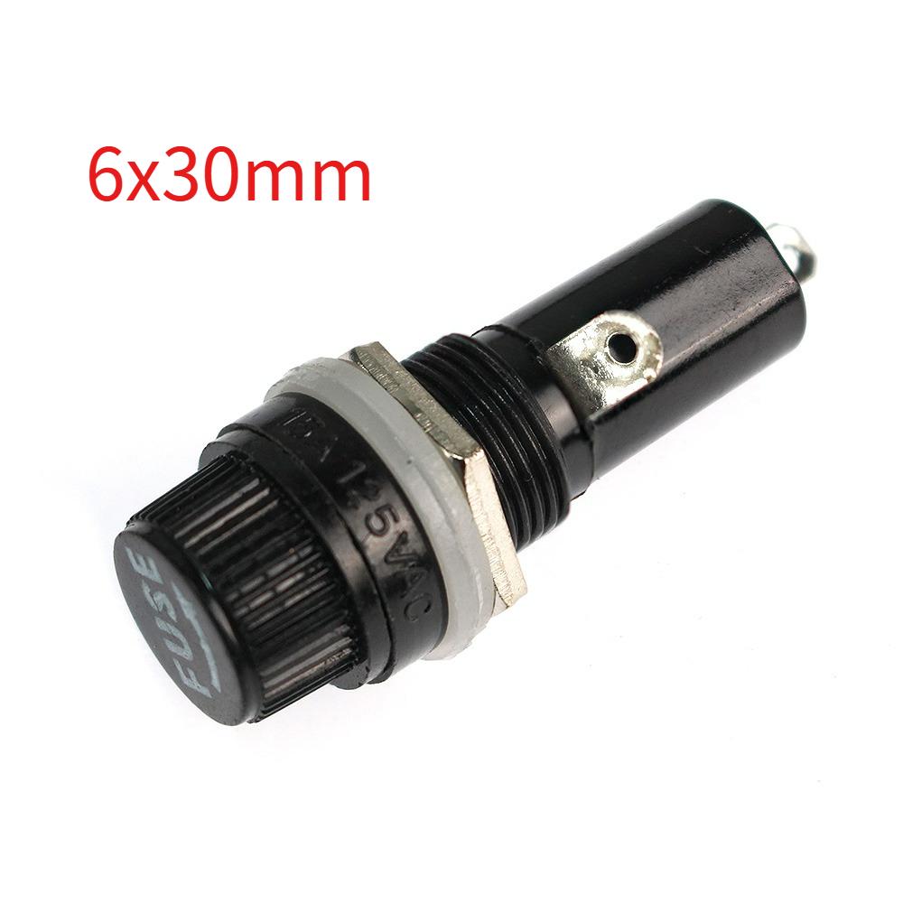 5pcs 250V Glass Fuse Holders 5*20mm 6*30mm Fuse Holder 5x20 6x30 Insurance Tube Socket Kit Fuse Holders1