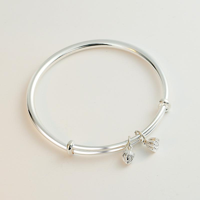 S999 Lianpeng Bracelet China-Chic New Chinese Two Generation Happy Girl Personality Versatile Push Pull Sterling Silver Bracelet