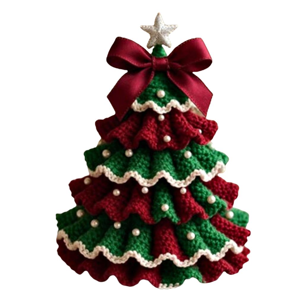 DIY Crochet Christmas Tree Kit Handmade Holiday Decoration Set Beginner Crochet DIY Christmas Tree Kit Xmas Party Decorations