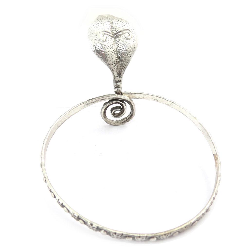 Les Trésors De Lily [K0279] — Серебряный дизайнерский браслет на руку «Кобра».