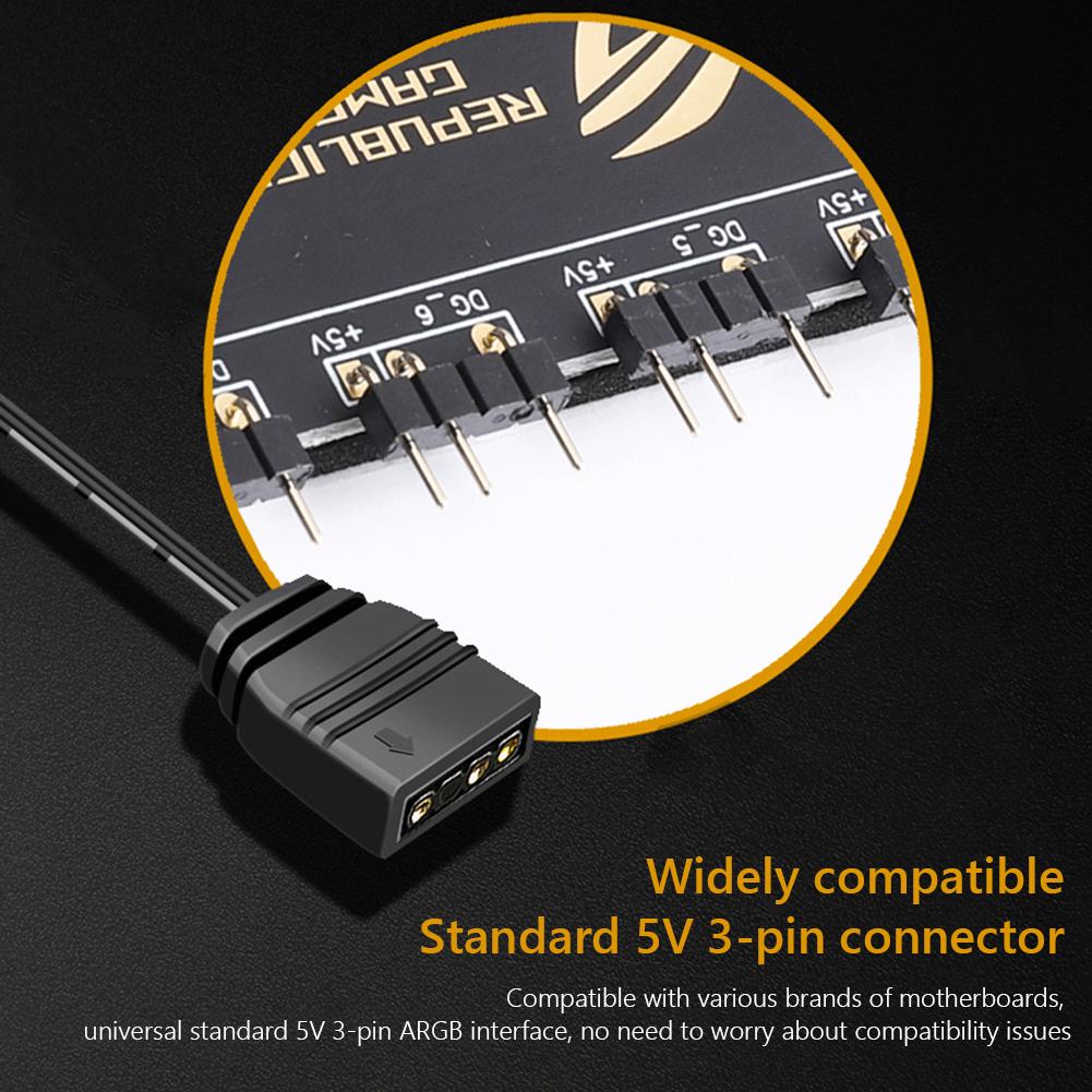 5V/3PIN ARGB кабель-разветвитель концентратор ASUS AURA SYNC RGB вентилятор концентратор адаптер SATA удлинитель кабеля питания адаптер для ПК кулер