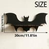 Bat-shaped Wooden Floating Shelves Black Jewelry Display Rack  Decoration Crafts