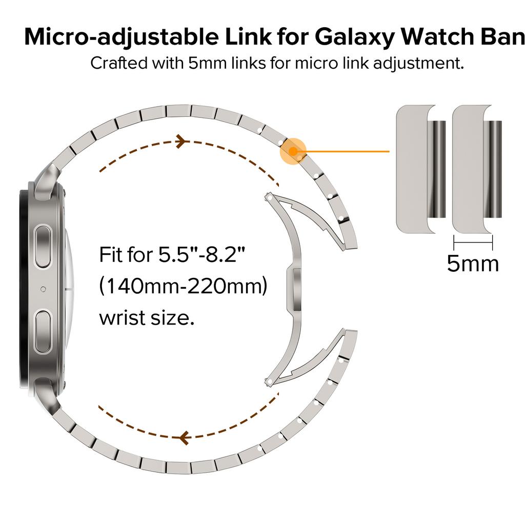 No Gaps Stainless Steel Band for Samsung Galaxy Watch 8 Classic 46mm 44mm 40mm Metal Strap for Galaxy Watch Ultra 2025 Wristband
