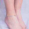 925 Silver Korean-Style Heart Anklet - Simple, Sweet, Fashion Jewelry for Women & Girls