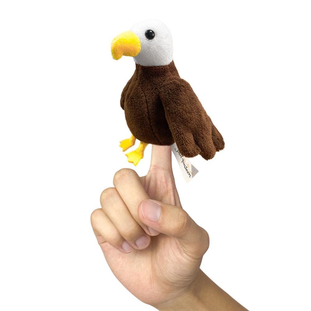 Plush Doll Bird Finger Puppet Stuffed Animal Animal Hand Puppet Parrot Finger Doll Interactive Toy