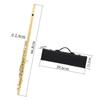 SLADE Western Concert Flute Cupronickel Nicke Plated 16 Holes C Key Woodwind Instrument with Cleaning Cloth Stick