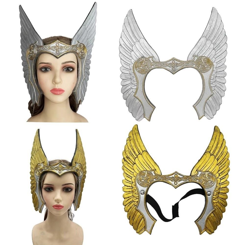 Antique Wing Medieval Headpiece Crown Warriour Masks Witch Cosplay Masks  Masquerade Costume