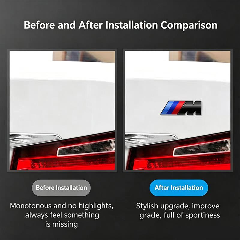 NTSM5 1Pcs M Logo 3D ABS Motorcycle sticker/Car Styling Front Grille Badge Emblem Accessory For BMW M M2 M3 M4 G06 G07 G42 G14 G15 G16