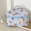 Striped Bear Cartoon Travel Cosmetic & Toiletry Bag