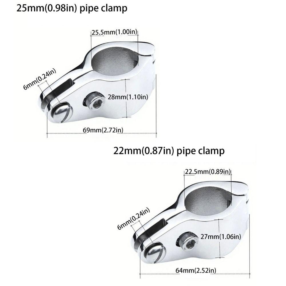 Heavy Duty Boat Top Hinged Jaw Slide Clamp Yacht Awning Accessories Practical Support