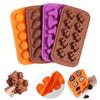 3D Cake Mold Halloween Skull Wizard Hat Pumpkin Shape Candy Chocolate Mold DIY Baking Cake Decorating Tool