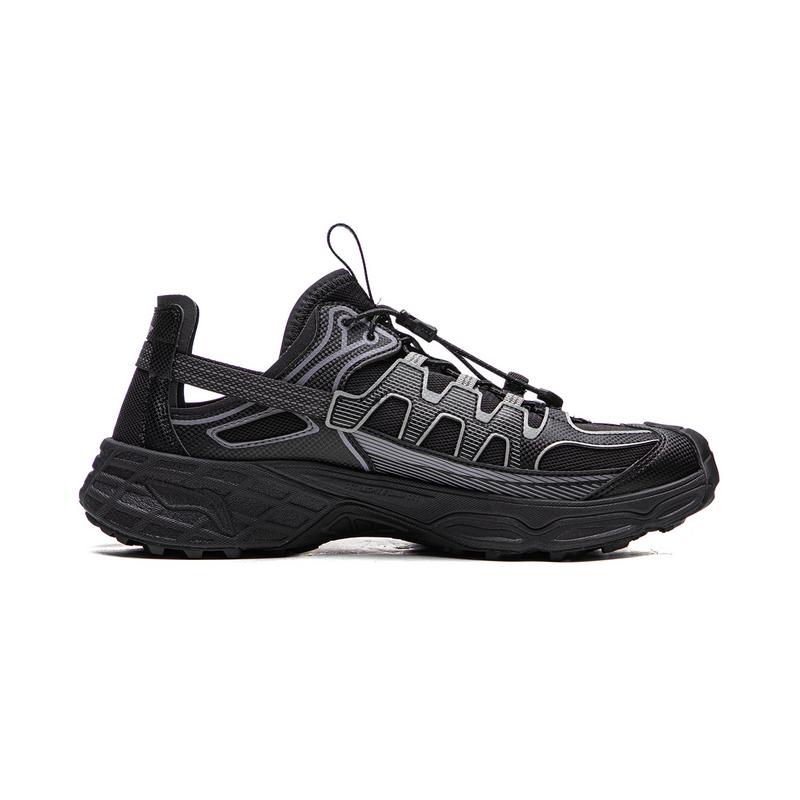 Li Ning Outdoor CF Амфибийные Треккинговые Низкие Спортивные Кроссовки Унисекс Темно-Ночной Черный AGHW001-3