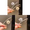 Zircon Flower Designer Cuff Bracelet With Copper Material Elegant Gift For Women