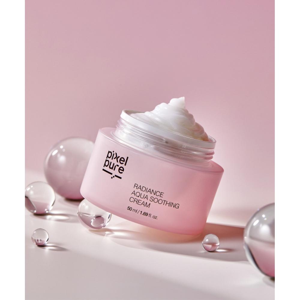 Pixel Pure Radiance Aqua Успокаивающий крем 50 мл 2 шт. + Гидрогелевая маска в подарок