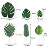 90 Pieces Tropical Leaves Jungle Leaves, 6 Kinds Artificial Lightweight Vivid Monstera Palm