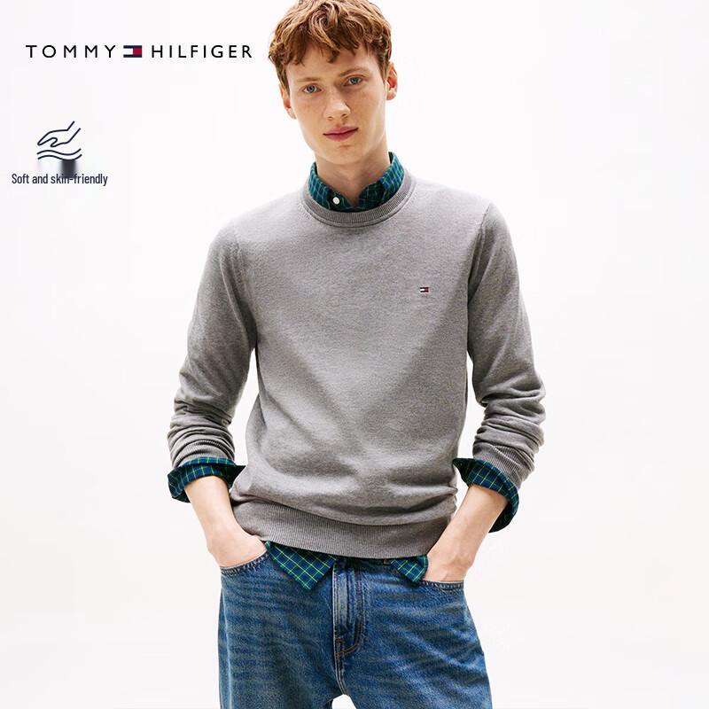 Tommy Hilfiger Хлопковый пуловер с круглым вырезом